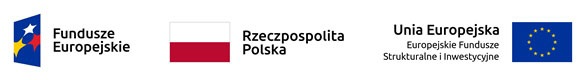 Logotypy: Fundusze Europejskie, Rzeczpospolita Polska, Unia Europejska - Europejskie Fundusze Strukturalne i Inwestycyjne